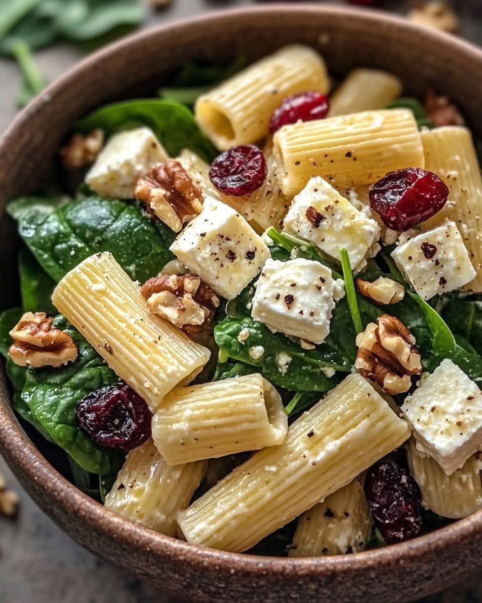 Rigatoni mit Blattspinat